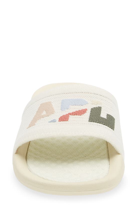 Apl Athletic Propulsion Labs Apl Logo Techloom Slide Sandals In Pristine / Pastel / Blocked