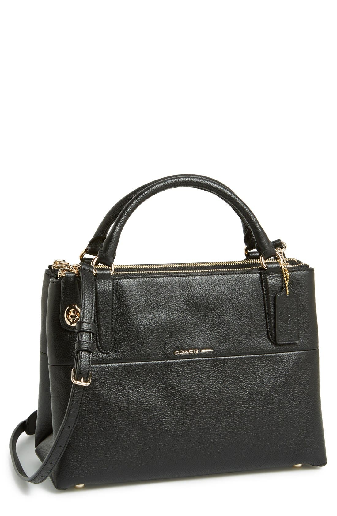 COACH 'Small Turnlock Borough' Leather Satchel Nordstrom
