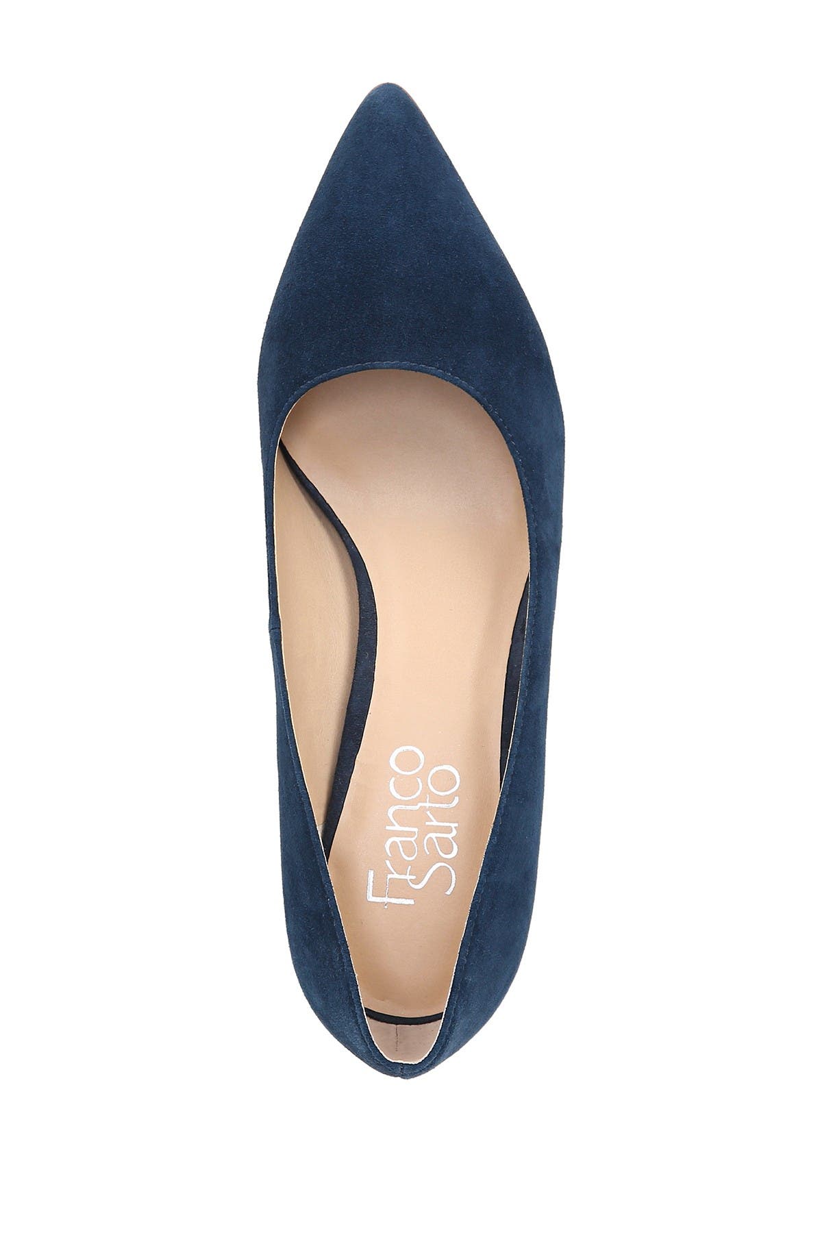 franco sarto callan suede block heel pump