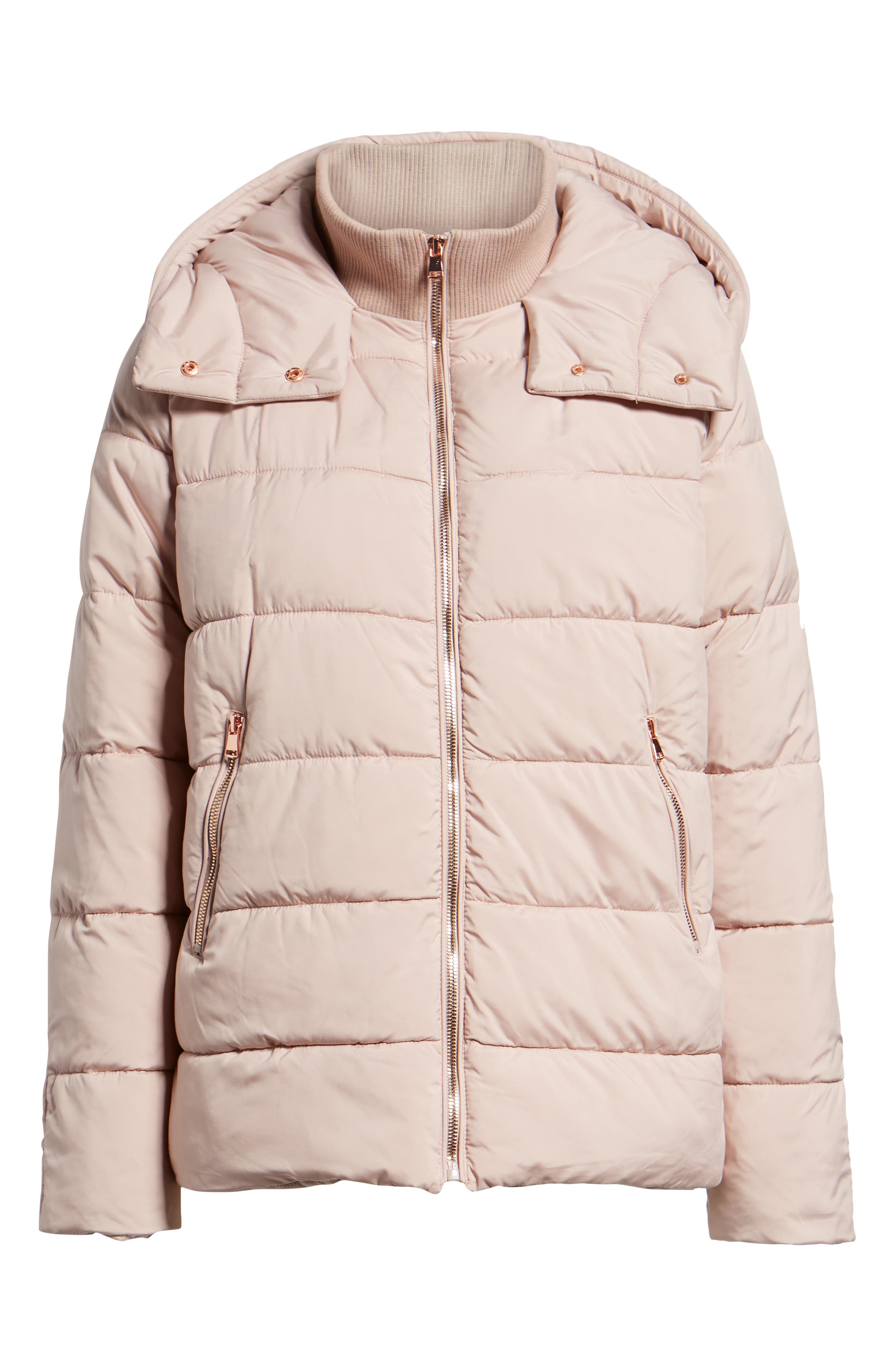 halogen hooded puffer jacket