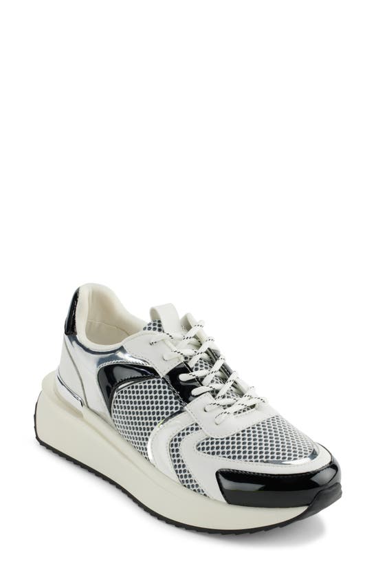 Shop Dkny Amity Sk24 Sneaker In White/ Black