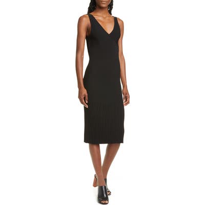 Club Monaco Nomnomm Ribbed Sweater Dress, Black