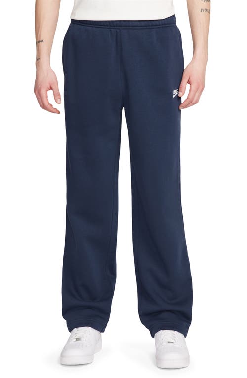 Shop Nike Club Fleece Bungie Pants In Midnight Navy/white