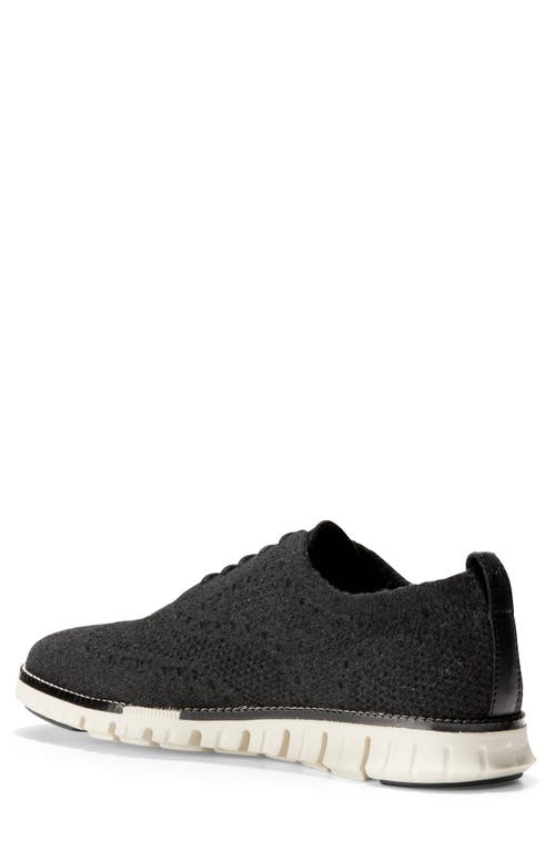 Shop Cole Haan Zerogrand Stitchlite Wing Oxford In Black Wool/ivory