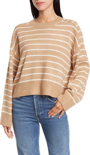 T Tahari Saddle Stripe Long Sleeve Sweater | Nordstromrack