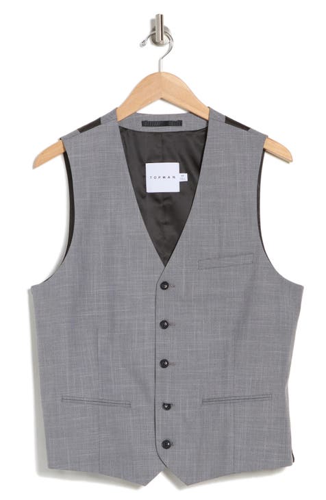 Textured Suit Waistcoat Vest