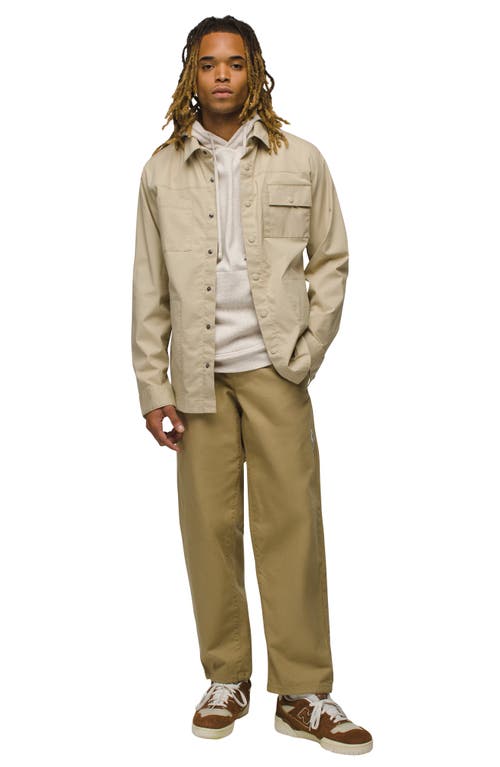Prana Palisades Ripstop Upf Snap Front Field Shirt In Sandstone