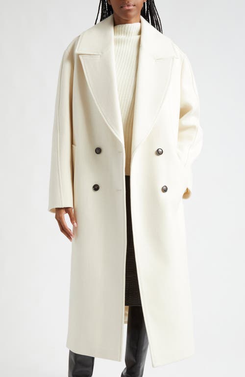 Shop Rohe Róhe Oversize Double Breasted Wool Blend Coat In Off White