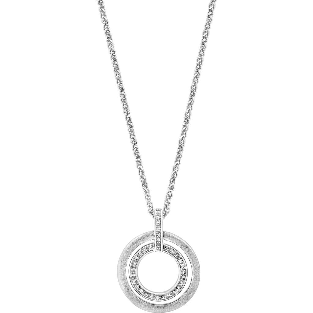 Effy Sterling Silver Diamond Pavé Pendant Necklace In Silver
