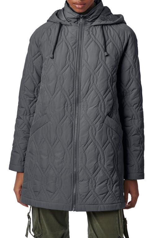 Shop Bernardo Arboretum Onion Quilted Hooded Jacket In Urban Grey