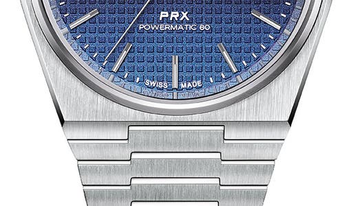 Shop Tissot Prx Gts Powermatic 80 Bracelet Watch, 40mm<br> In Dark Blue/gradient