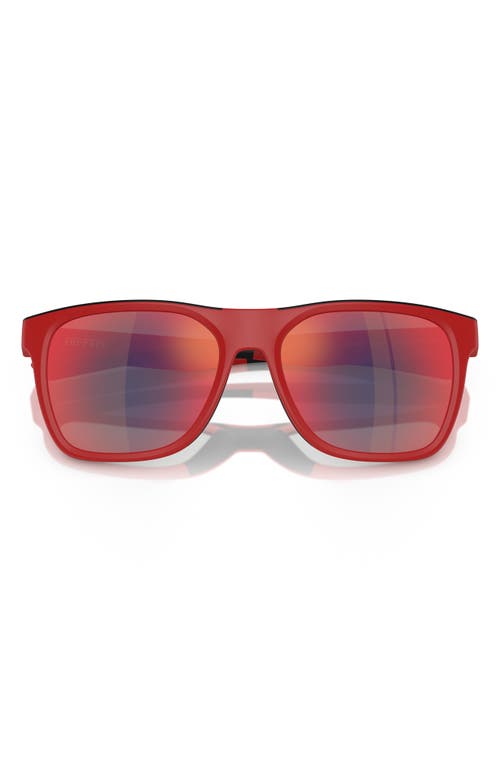 Scuderia Ferrari 57mm Square Sunglasses In Matte Red