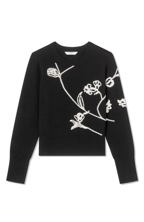 Shop Lk Bennett Henrietta Floral Pattern Sweater In Black