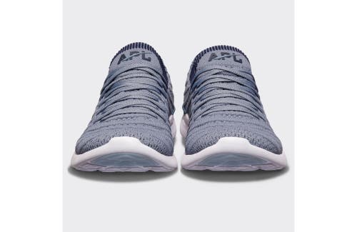 Shop Apl Athletic Propulsion Labs Techloom Wave Sneakers In Slate/navy/ribbed