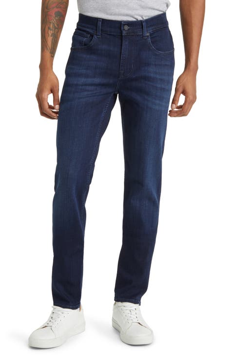 Dark Wash Dojo Flare Jean with Cuff by 7 For All Mankind (34 Inseam)  {Melrose}