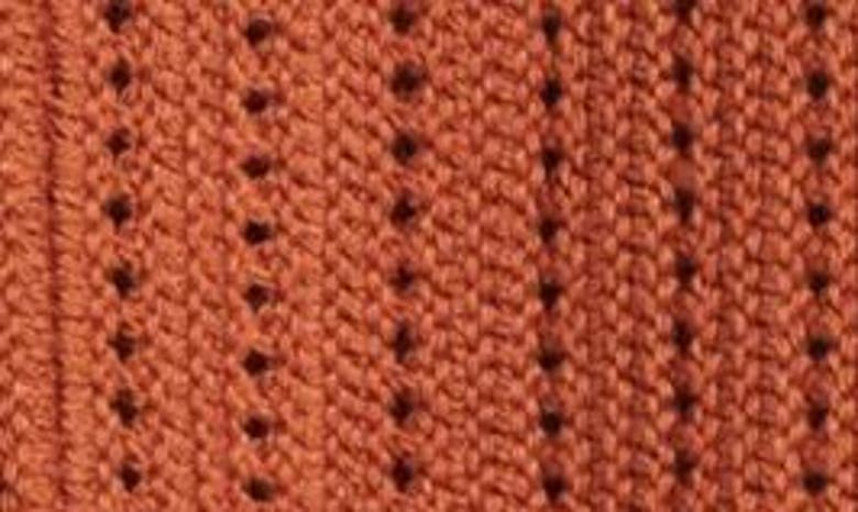 Shop Treasure & Bond Open Stitch Linen Blend Sweater In Rust Sequoia