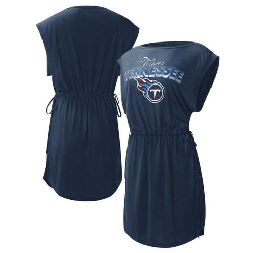 Women's G-III 4Her by Carl Banks Navy Tennessee Titans G.O.A.T. Swimsuit Cover-Up
