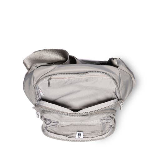 Shop Baggallini On The Go Belt Bag Waist Pack In Steel Grey Twill