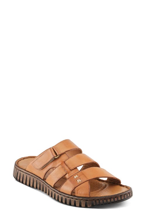 Spring Step Olly Slide Sandal In Camel