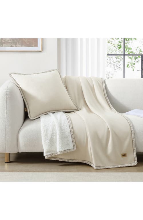 Ugg(r) Kirkwood Braid Trim Throw Blanket In Birch