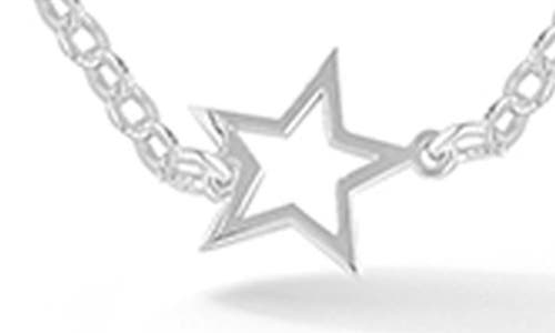 Glaze Jewelry Star Station Chain Necklace In Silver