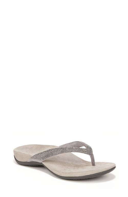 Dillon Shine Flip Flop in Stormy Grey