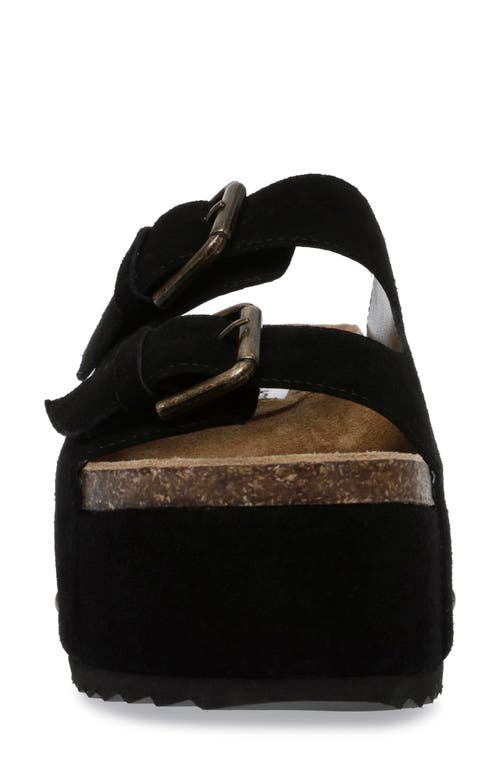 Shop Steve Madden Kali Platform Sandal In Black Suede