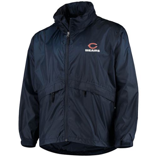 Men's Dunbrooke Navy Chicago Bears Circle Sportsman Waterproof Packable Lightweight Full-Zip Jacket