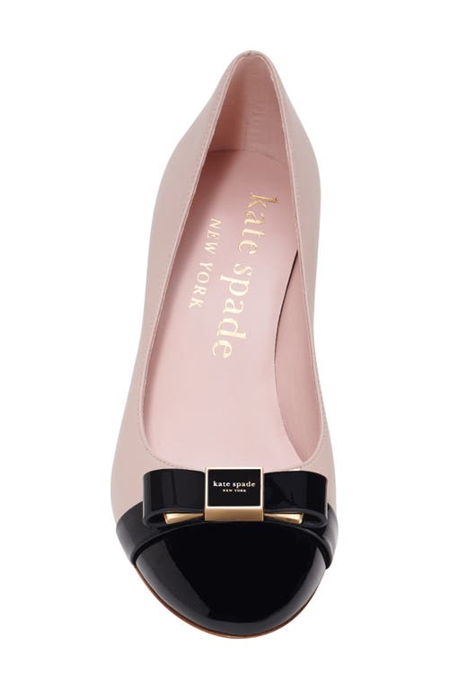 Shop Kate Spade New York Bowdie Cap Toe Pump In Black/pale Vellum