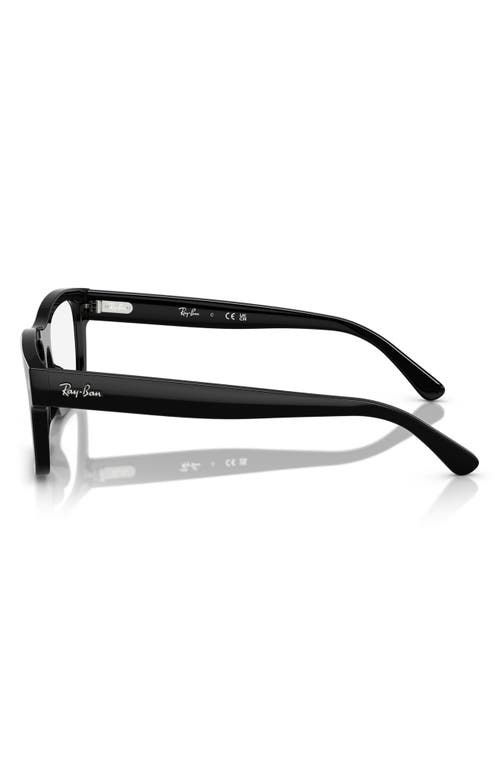 Ray Ban Ray-ban 54mm Rectangular Optical Glasses In Black