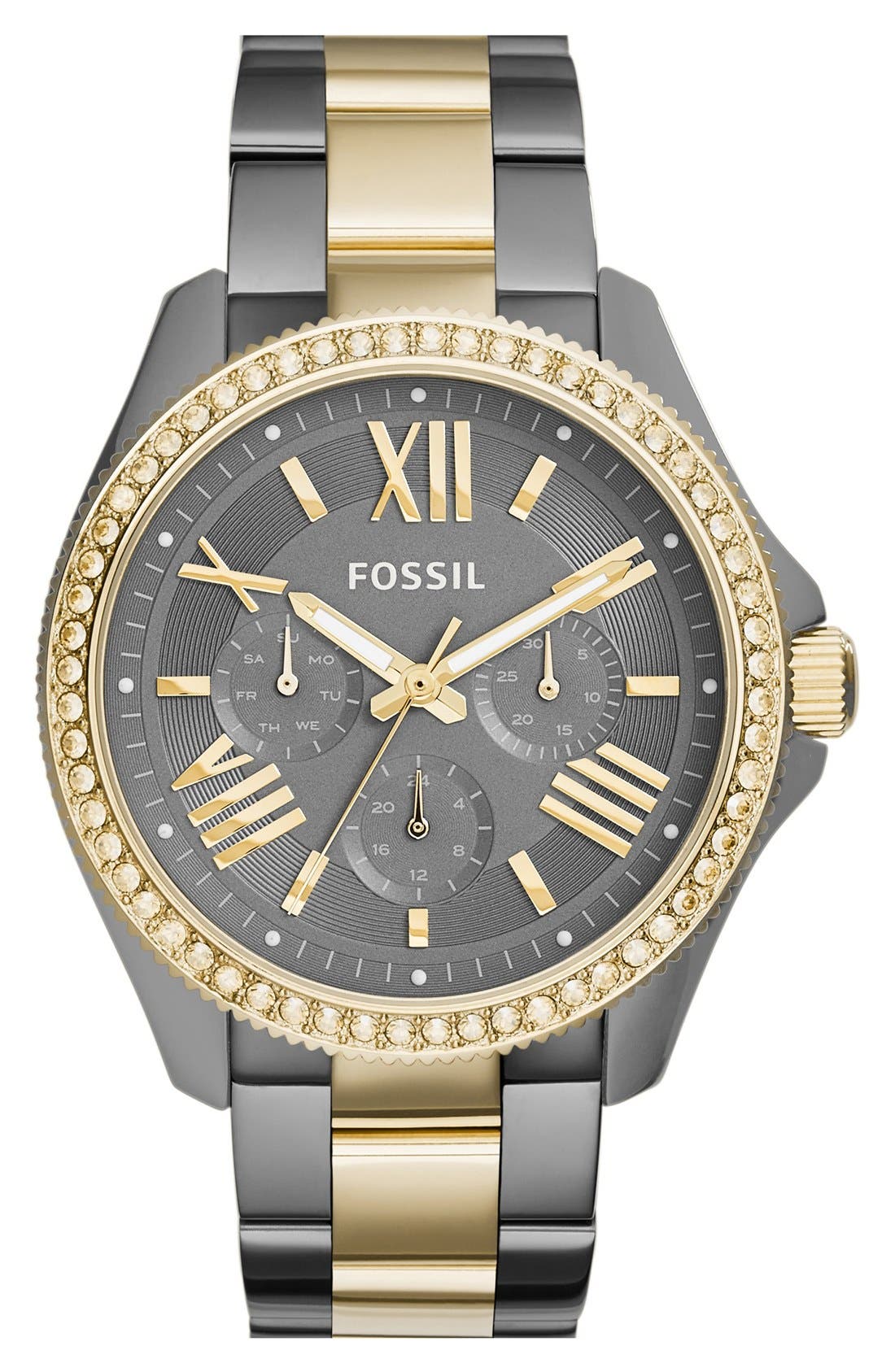 Fossil 'Cecile' Crystal Bezel Multifunction Bracelet Watch, 40mm