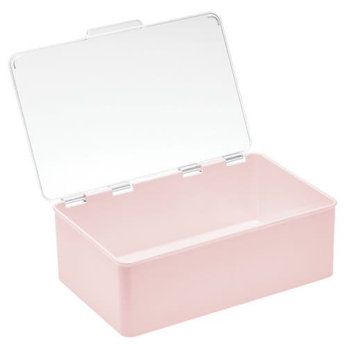 mDesign Plastic Household Box Organizer Container, Hinged Lid in Light Pink/clear at Nordstrom