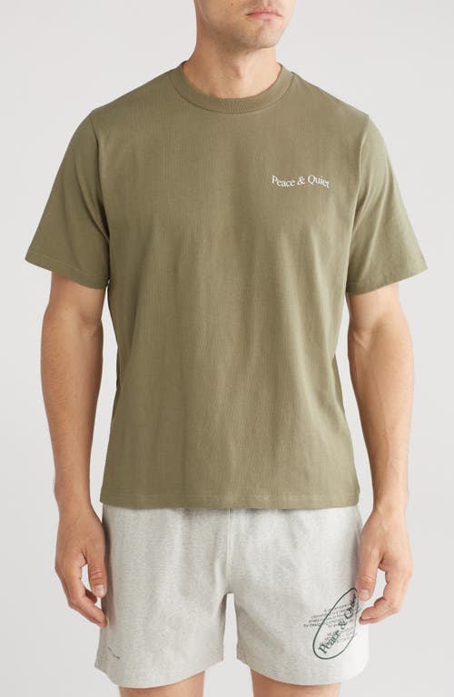 Wordmark Graphic T-Shirt in Olive
