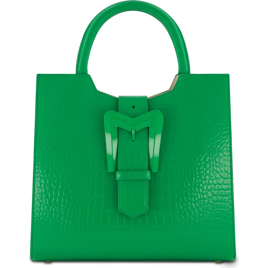 Mac Duggal Women's Medium Crocodile-embossed Leather Tote Bag In Spring Green
