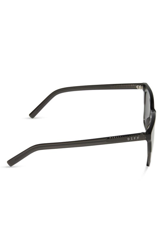 Shop Diff Billie Xl 54mm Polarized Square Sunglasses In Black Smoke Crystal