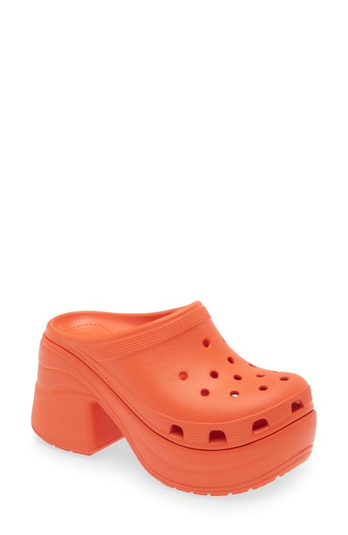 Crocs Siren Platform Clog In Orange