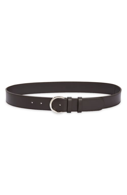 The Row Half Moon Leather Belt in Dark Brown Pld at Nordstrom, Size X-Small