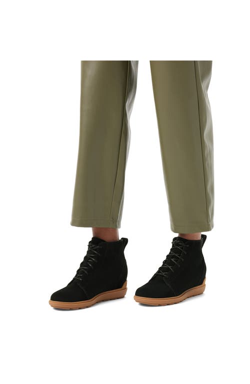Sorel Evie Ii Waterproof Wedge Bootie In Black/gum 2