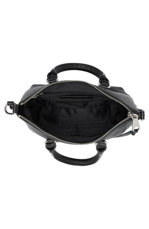 Rebecca Minkoff Micro Moto Leather Satchel In Black