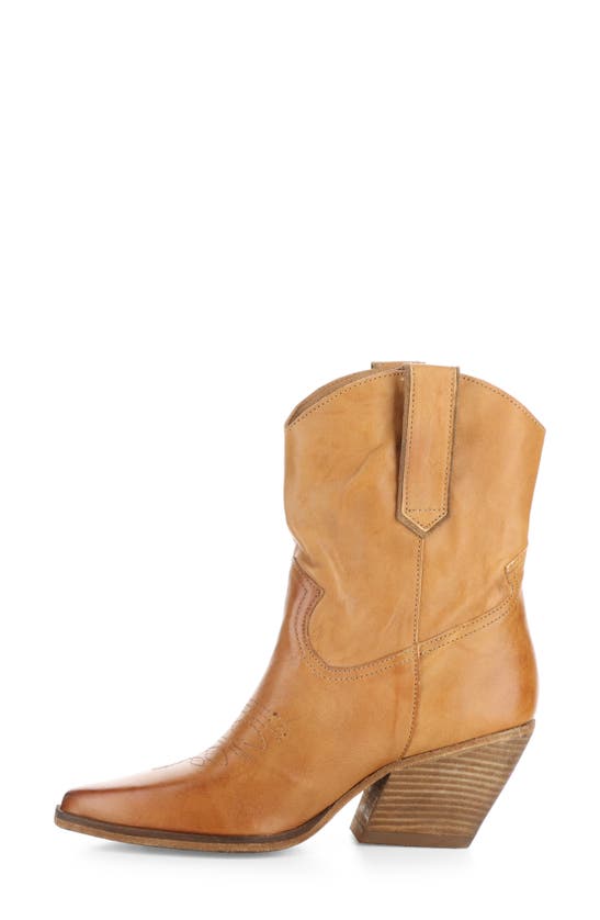 Shop Fly London Wofy Pointed Toe Western Boot In Camel Velvet