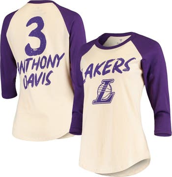 Women's Fanatics Branded Black Los Angeles Lakers Lace-Up Spirit Jersey  Long Sleeve T-Shirt
