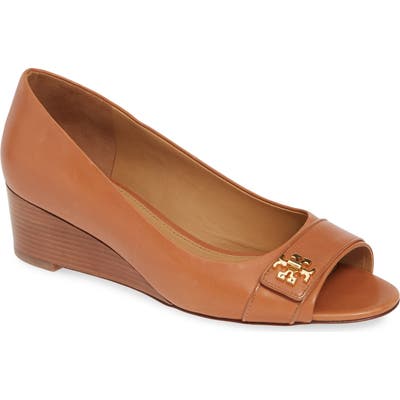 Tory Burch Kira Open Toe Wedge, Brown