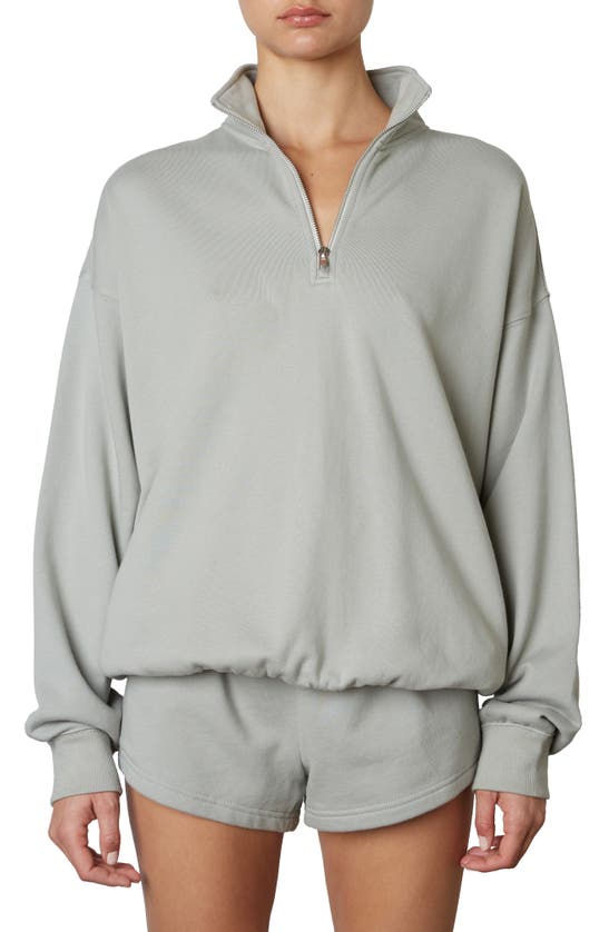 Shop Nia Oversized Quarter-zip Pullover In Mineral