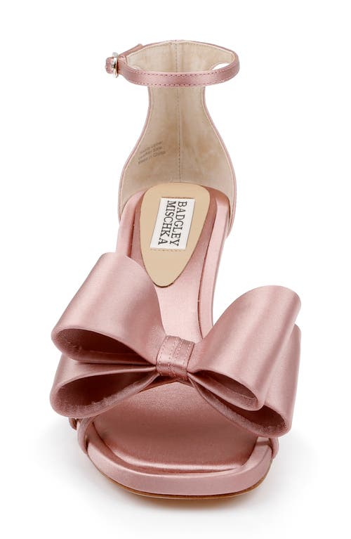 Shop Badgley Mischka Collection Alysha Ankle Strap Sandal In Blush Satin