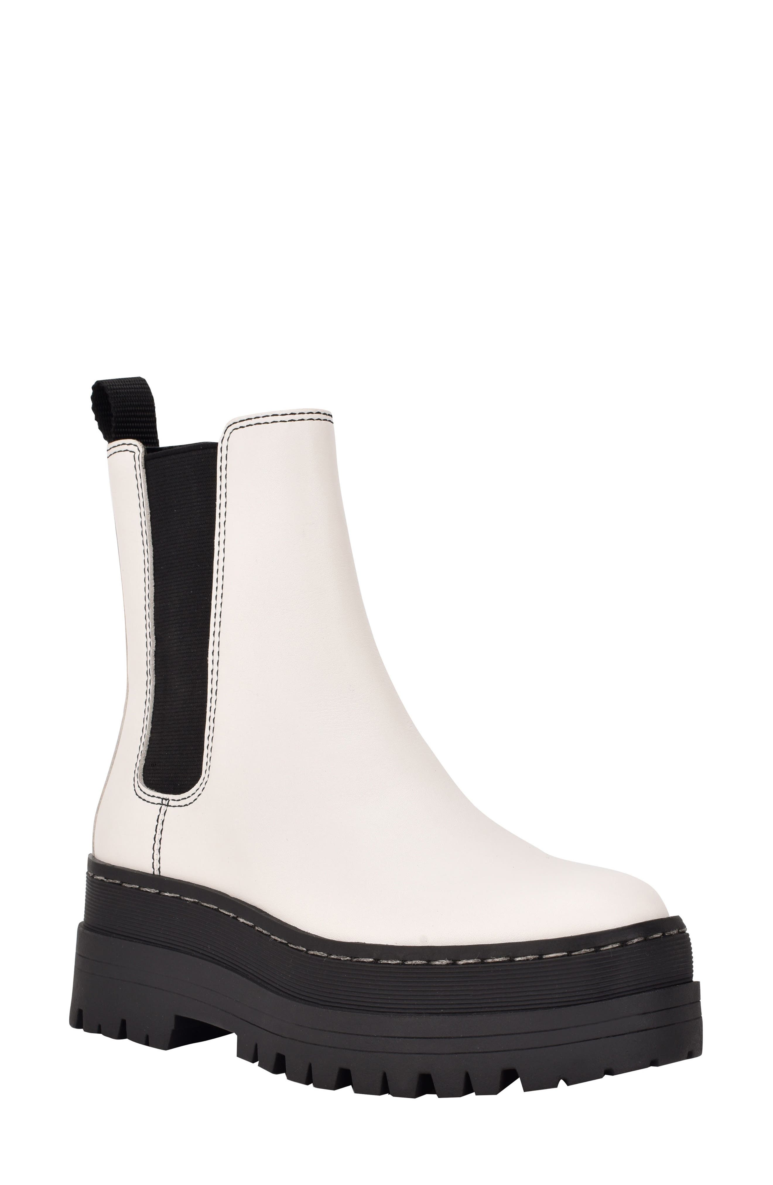 white boots black sole