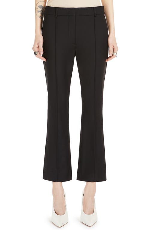 SPORTMAX Pintuck Cotton Blend Pants Black at Nordstrom,