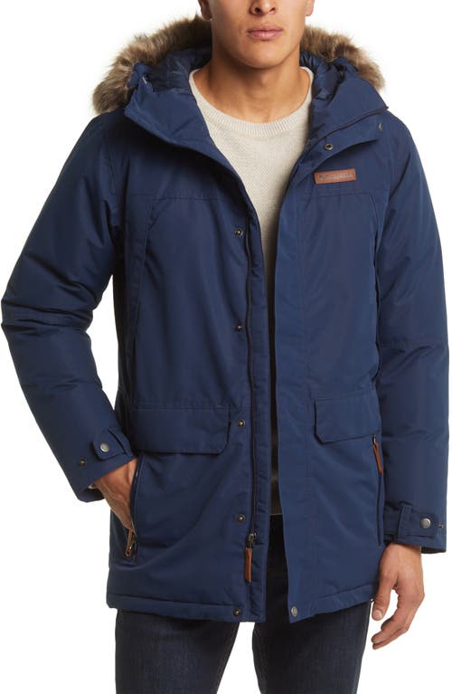 Columbia South Canyon Waterproof 650 Fill Power Down Parka with Faux Fur Trim in Delta