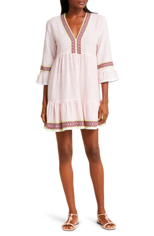 lemlem Hanna Cotton Blend Cover-Up Dress Kesiti Pink at Nordstrom,