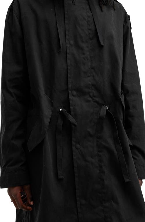 Shop Allsaints Birdman Hooded Parka In Black