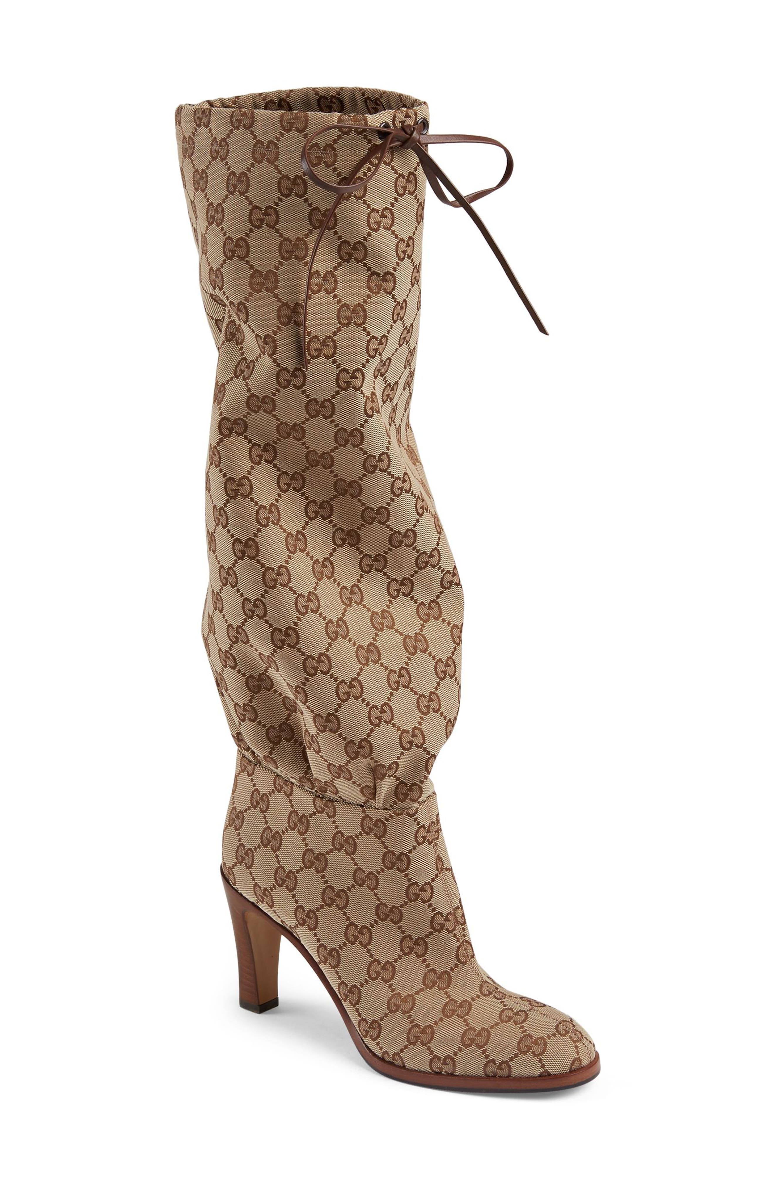 Gucci Lisa Monogram Cinch Boot (Women 
